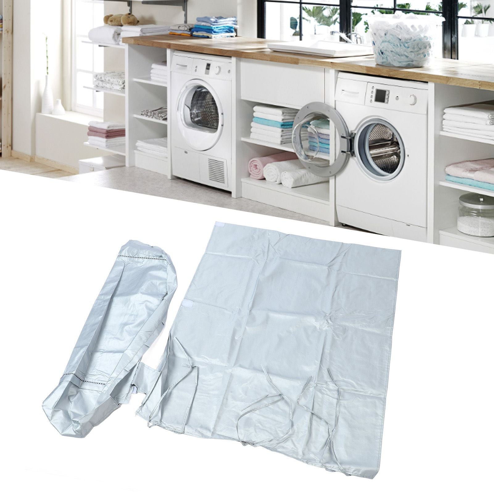 Washing Machine Cover Waterproof Sunscreen Dustproof Durable Thickened Washer Cover for Home Kitchen Laundry V1294-YM0521-3117230086411