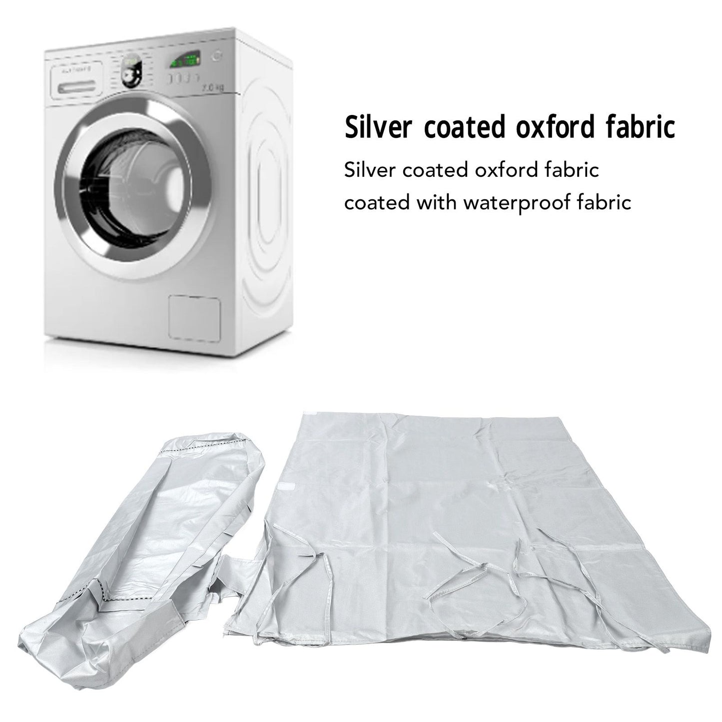 Washing Machine Cover Waterproof Sunscreen Dustproof Durable Thickened Washer Cover for Home Kitchen Laundry V1294-YM0521-3117230086411