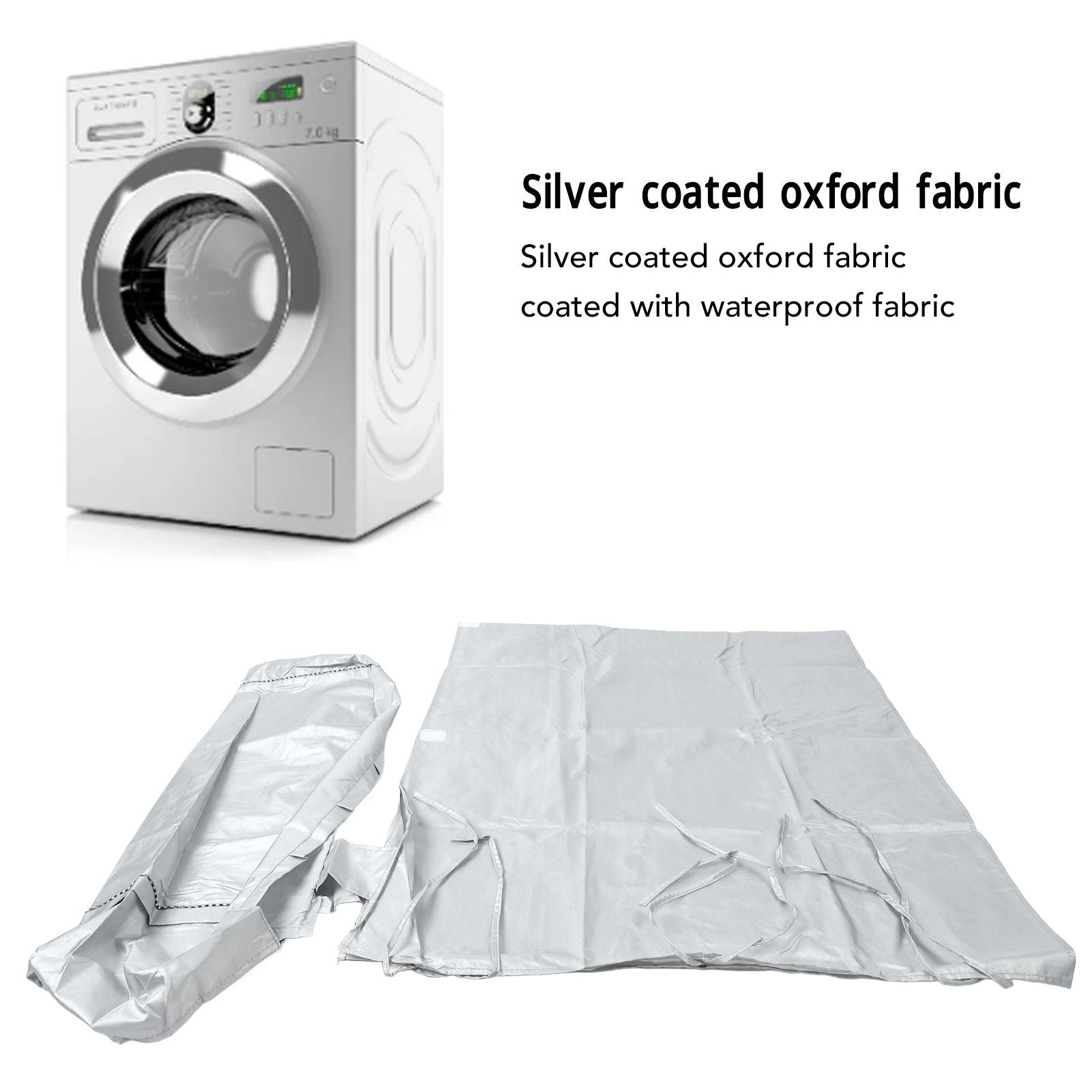 Washing Machine Cover Waterproof Sunscreen Dustproof Durable Thickened Washer Cover for Home Kitchen Laundry V1294-YM0521-3117230086411