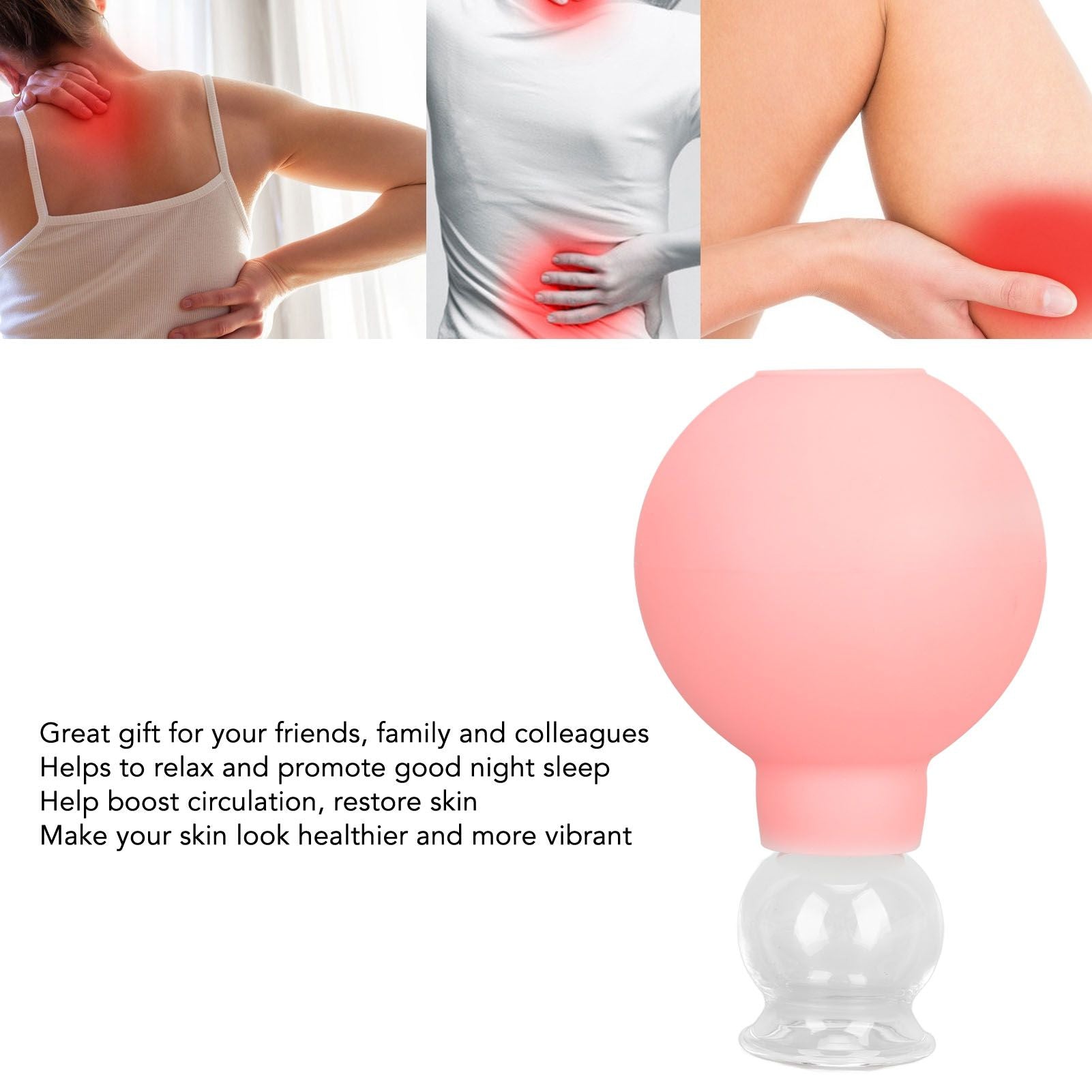 Glass Silicone Cupping Cup Vacuum Suction Massage Therapy for Face Skin Beauty Tool Model 1 V1294-YM0521-3117230087311