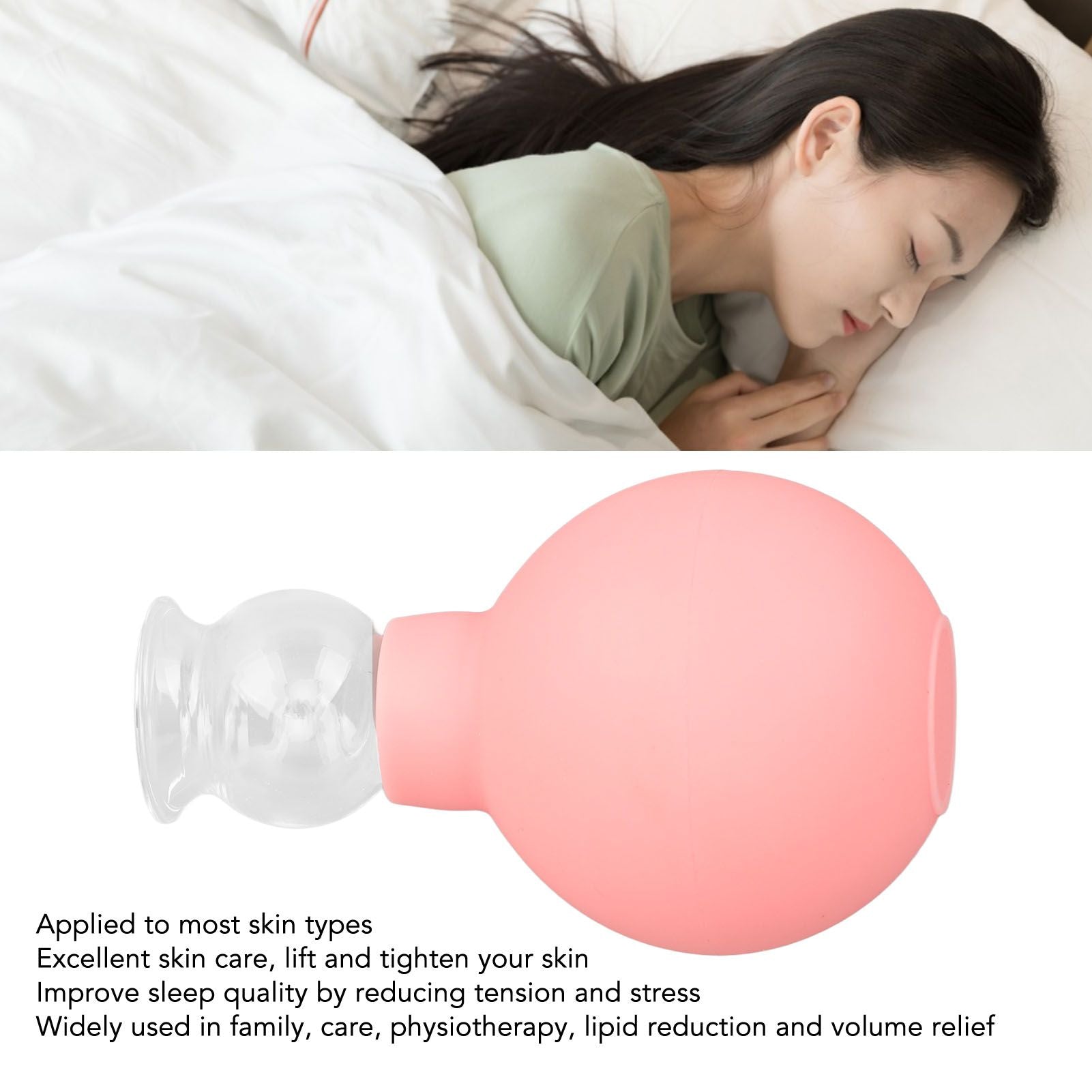 Glass Silicone Cupping Cup Vacuum Suction Massage Therapy for Face Skin Beauty Tool Model 1 V1294-YM0521-3117230087311