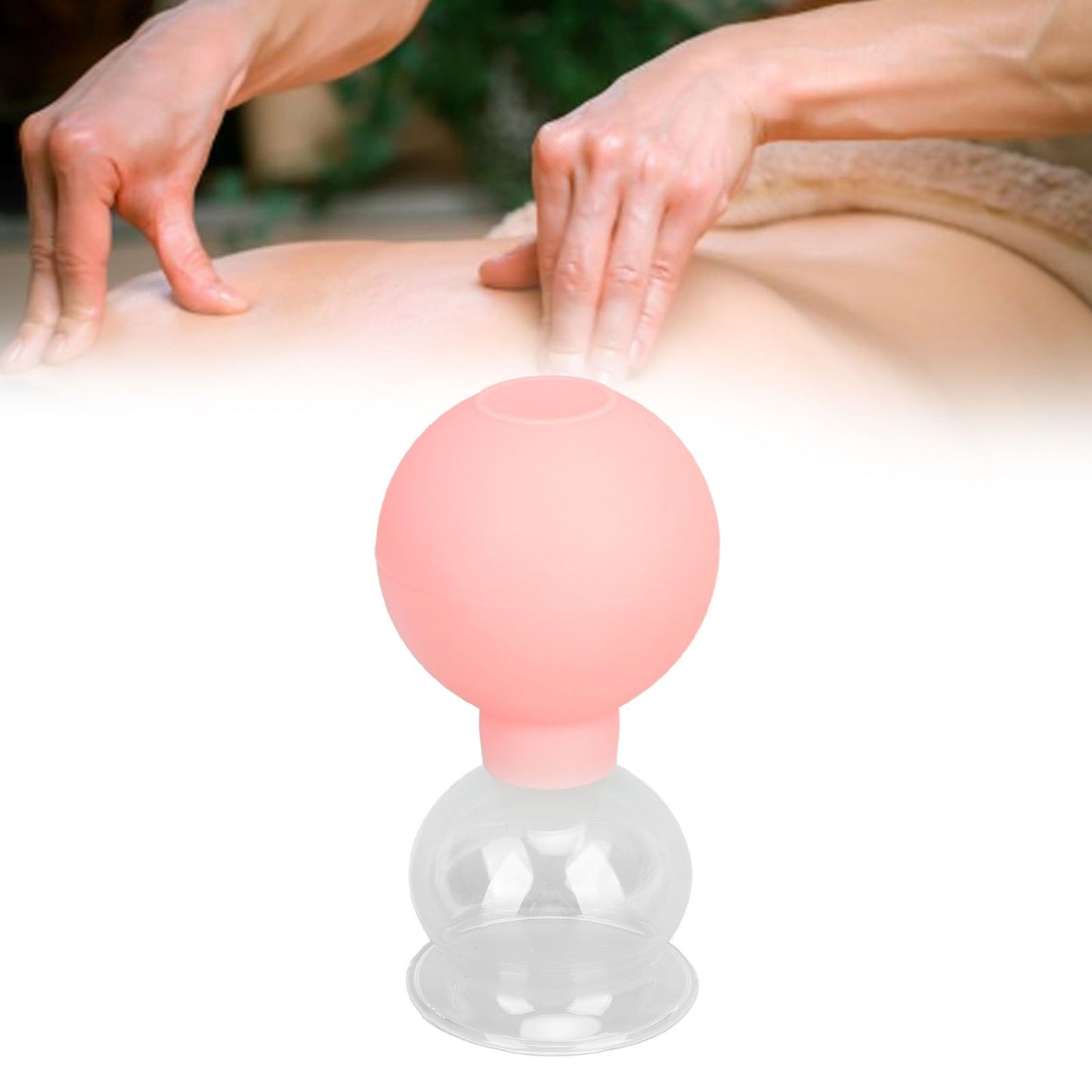 Glass Silicone Cupping Cup Vacuum Suction Massage Therapy for Face Skin Beauty Tool Model 3 V1294-YM0521-3117230087313