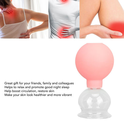 Glass Silicone Cupping Cup Vacuum Suction Massage Therapy for Face Skin Beauty Tool Model 3 V1294-YM0521-3117230087313