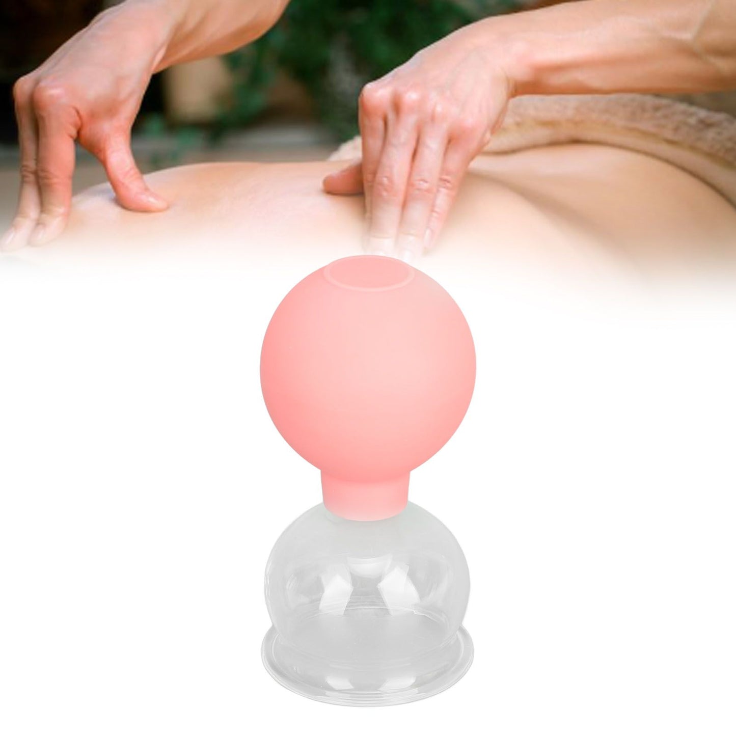 Glass Silicone Cupping Cup Vacuum Suction Massage Therapy for Face Skin Beauty Tool Model 4 V1294-YM0521-3117230087314