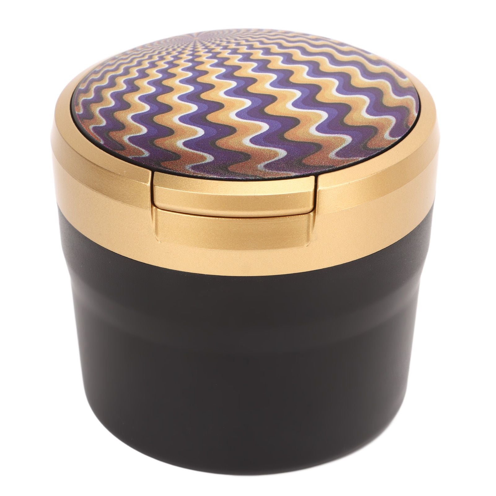 Car Ashtray with Lid Portable Smokeless Cigarette Ashtray Cup Holder with LED Blue Light for Home Wave V1294-YM0521-3117230087512