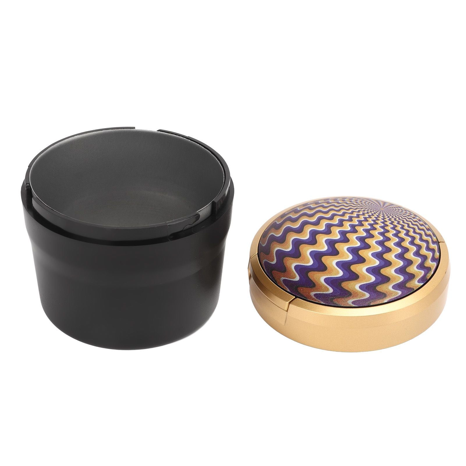 Car Ashtray with Lid Portable Smokeless Cigarette Ashtray Cup Holder with LED Blue Light for Home Wave V1294-YM0521-3117230087512