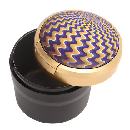 Car Ashtray with Lid Portable Smokeless Cigarette Ashtray Cup Holder with LED Blue Light for Home Wave V1294-YM0521-3117230087512