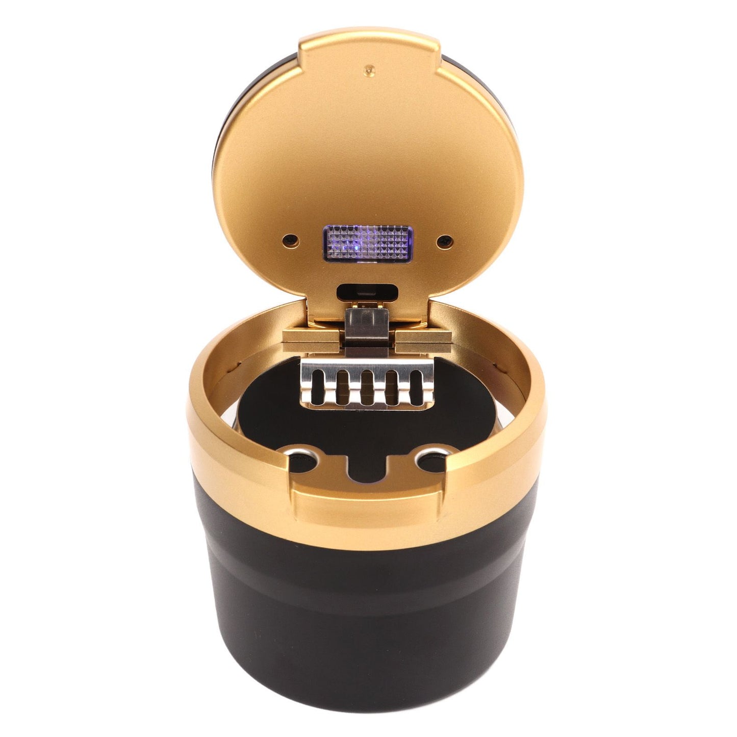 Car Ashtray with Lid Portable Smokeless Cigarette Ashtray Cup Holder with LED Blue Light for Home Wave V1294-YM0521-3117230087512