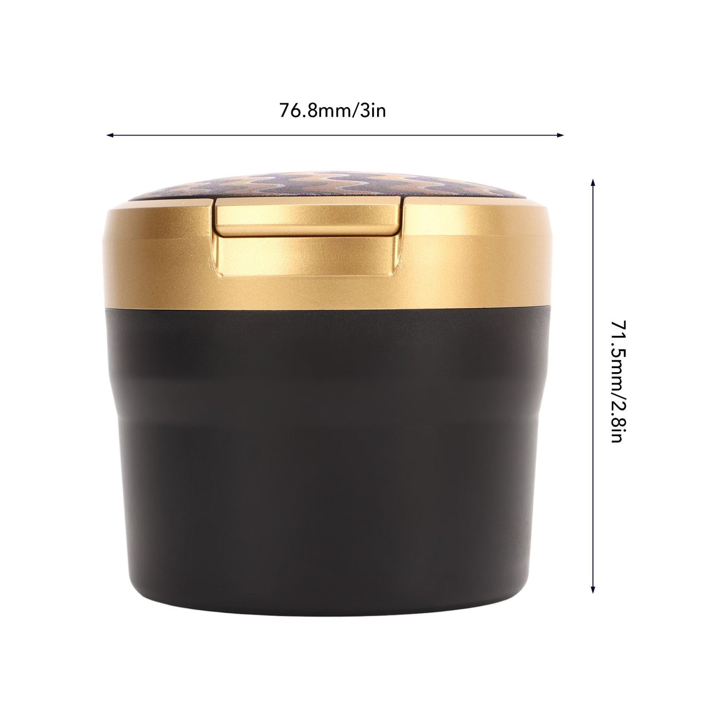 Car Ashtray with Lid Portable Smokeless Cigarette Ashtray Cup Holder with LED Blue Light for Home Wave V1294-YM0521-3117230087512