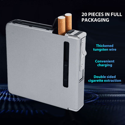 20 Regular Cigarettes Case Box USB Rechargeable Cigarette Case with Lighter for Men Women Ideal Gift for V1294-YM0521-3117230087812