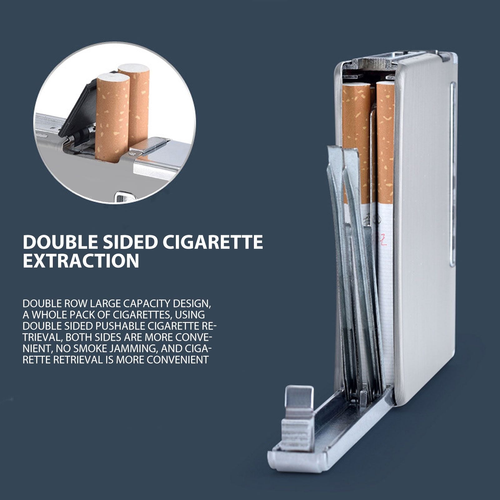 20 Regular Cigarettes Case Box USB Rechargeable Cigarette Case with Lighter for Men Women Ideal Gift for V1294-YM0521-3117230087812