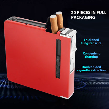 20 Regular Cigarettes Case Box USB Rechargeable Cigarette Case with Lighter for Men Women Ideal Gift for V1294-YM0521-3117230087814