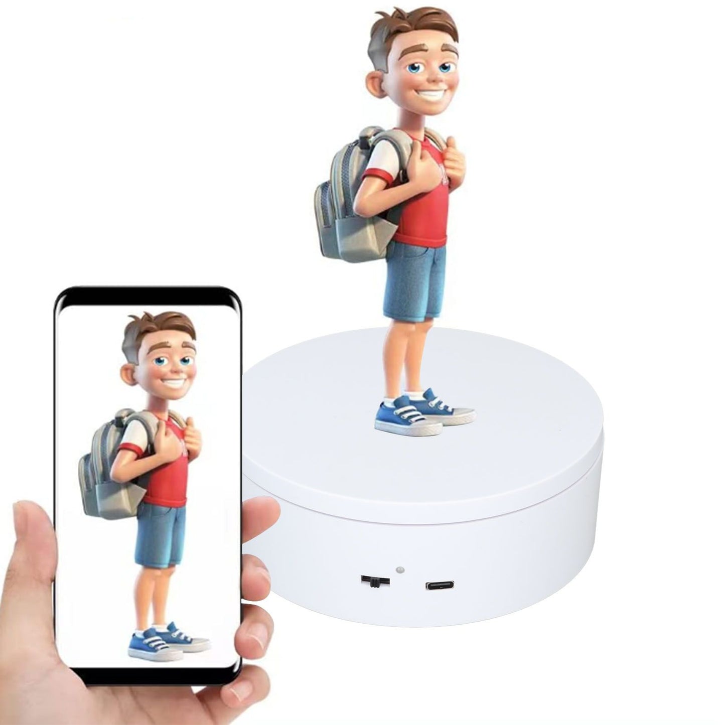 Rotating Display Stand 360 Degree Motorized Rotating Display Stand Turntable for Small Product Display 3kg V1294-YM0521-3117230089711