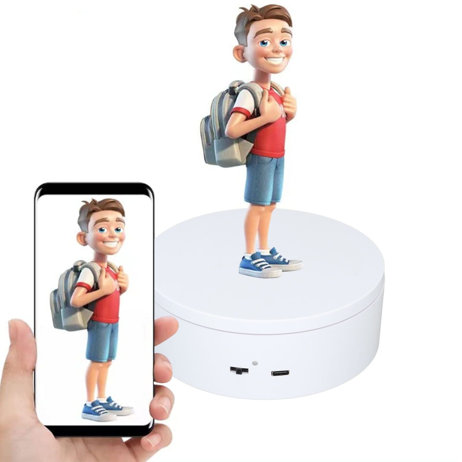 Rotating Display Stand 360 Degree Motorized Rotating Display Stand Turntable for Small Product Display 3kg V1294-YM0521-3117230089711