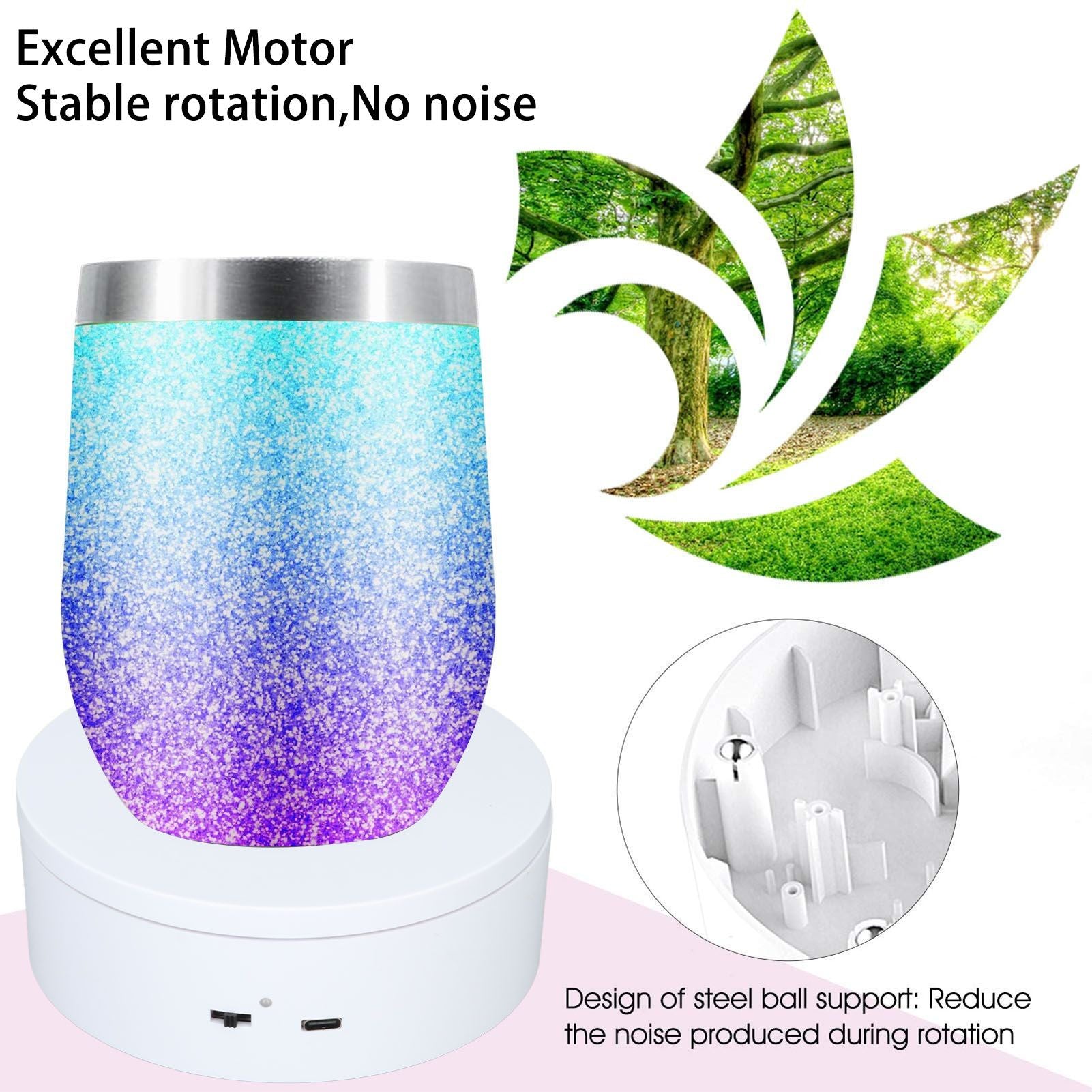 Rotating Display Stand 360 Degree Motorized Rotating Display Stand Turntable for Small Product Display 3kg V1294-YM0521-3117230089711