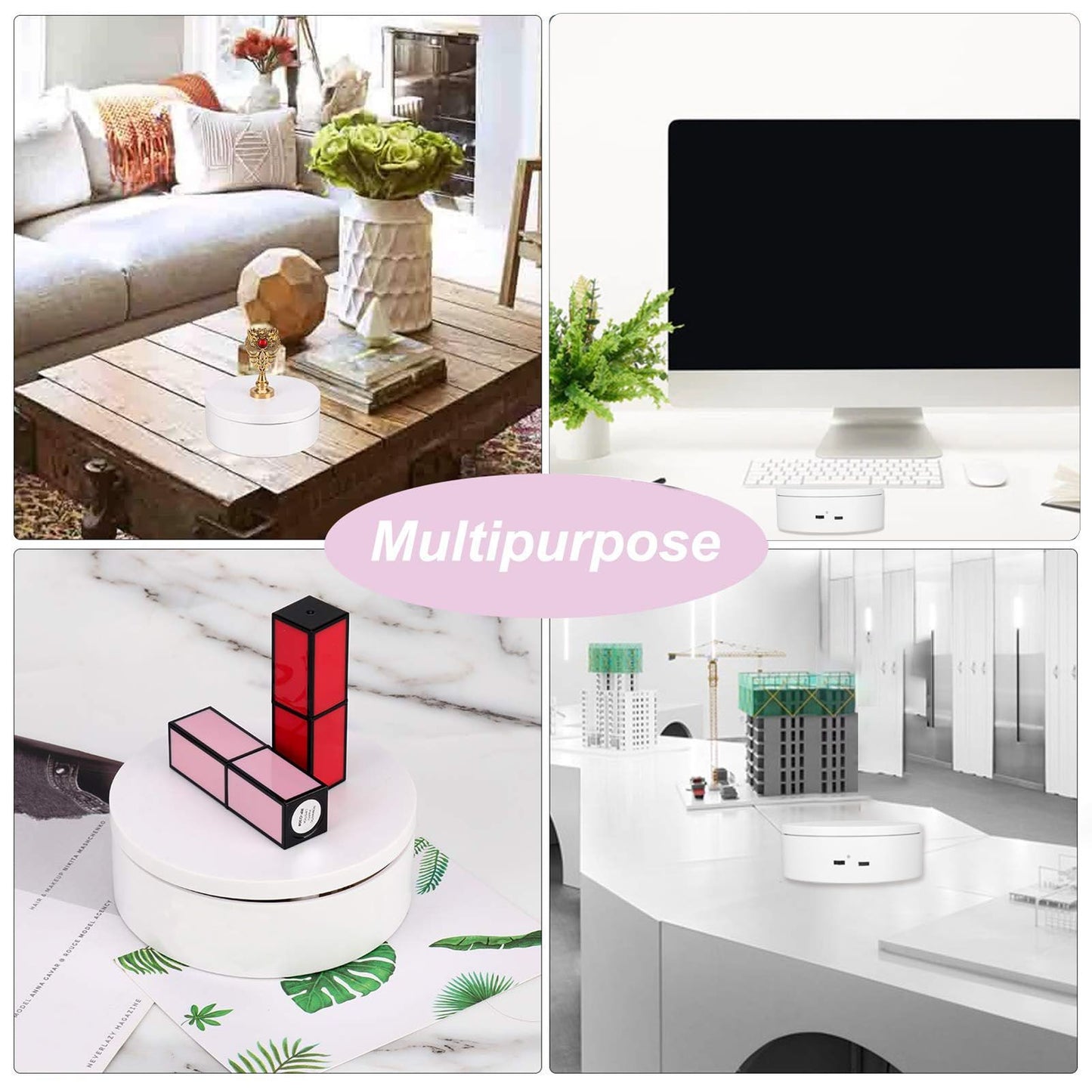 Rotating Display Stand 360 Degree Motorized Rotating Display Stand Turntable for Small Product Display 3kg V1294-YM0521-3117230089711