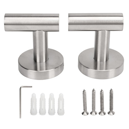 Towel Hooks Stainless Steel Wall Mounted Heavy Duty Robe Hook Holder for Coat Hat Bathroom Kitchen Silver V1294-YM0521-3117230091111