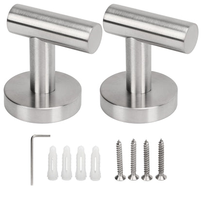 Towel Hooks Stainless Steel Wall Mounted Heavy Duty Robe Hook Holder for Coat Hat Bathroom Kitchen Silver V1294-YM0521-3117230091111