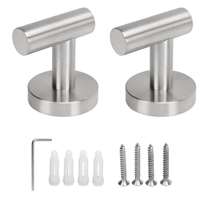 Towel Hooks Stainless Steel Wall Mounted Heavy Duty Robe Hook Holder for Coat Hat Bathroom Kitchen Silver V1294-YM0521-3117230091111