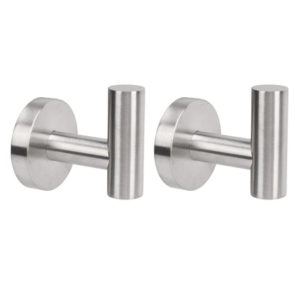 Towel Hooks Stainless Steel Wall Mounted Heavy Duty Robe Hook Holder for Coat Hat Bathroom Kitchen Silver V1294-YM0521-3117230091111