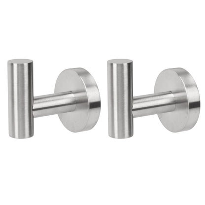 Towel Hooks Stainless Steel Wall Mounted Heavy Duty Robe Hook Holder for Coat Hat Bathroom Kitchen Silver V1294-YM0521-3117230091111