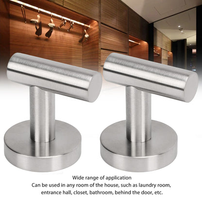 Towel Hooks Stainless Steel Wall Mounted Heavy Duty Robe Hook Holder for Coat Hat Bathroom Kitchen Silver V1294-YM0521-3117230091111
