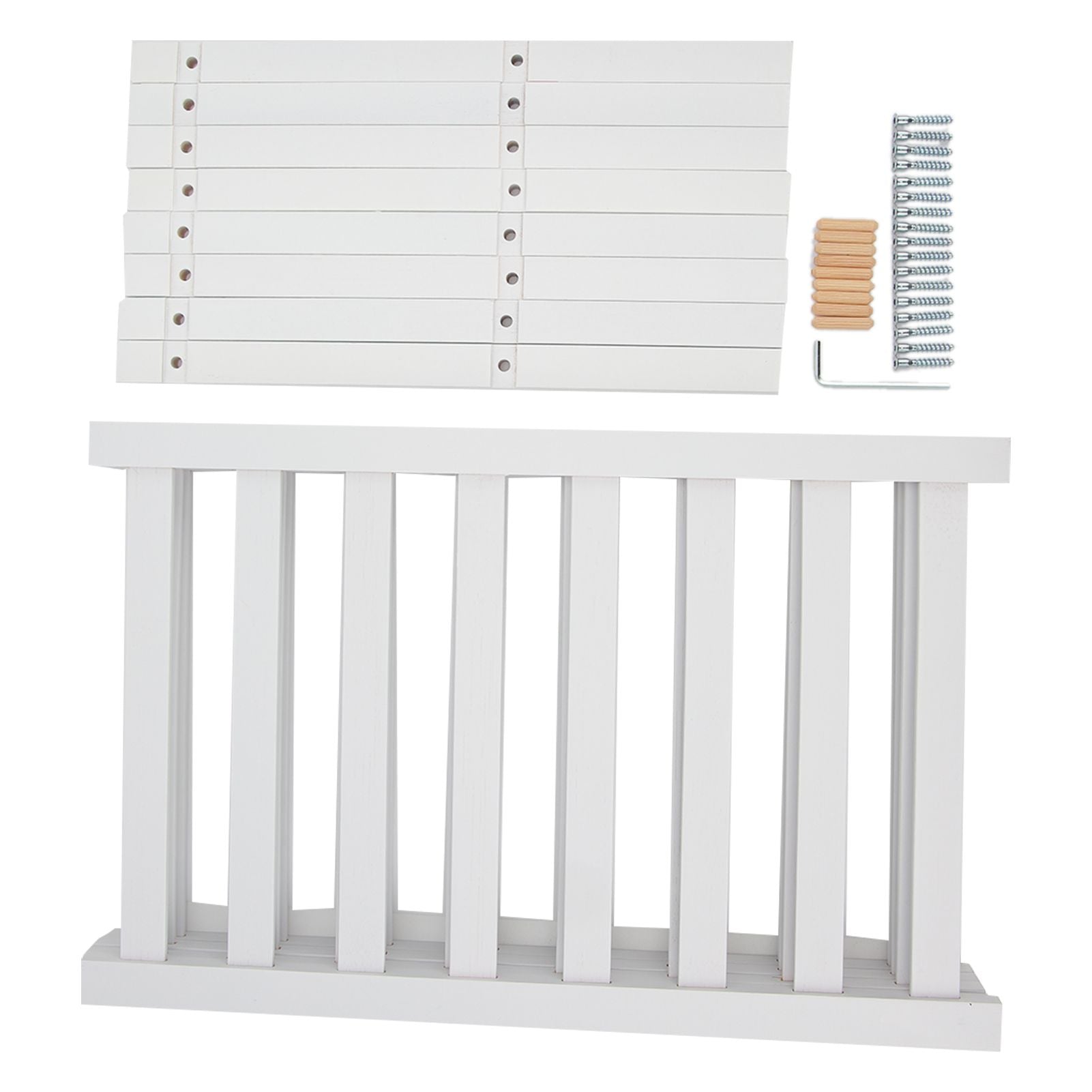 4 Tier Shoe Rack White Stackable Shoes Rack Organizer Multifunctional Bamboo Shoe Rack for Home Hotel Dorm V1294-YM0521-3117230094411