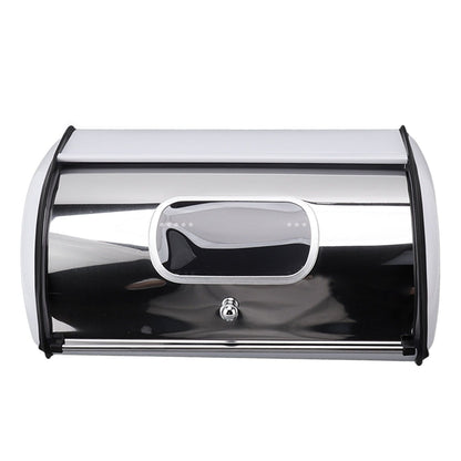 Bread Bin Bread Box Bread Holder Storage Container With Small Window for Kitchen Countertop White V1294-YM0521-3117230095612
