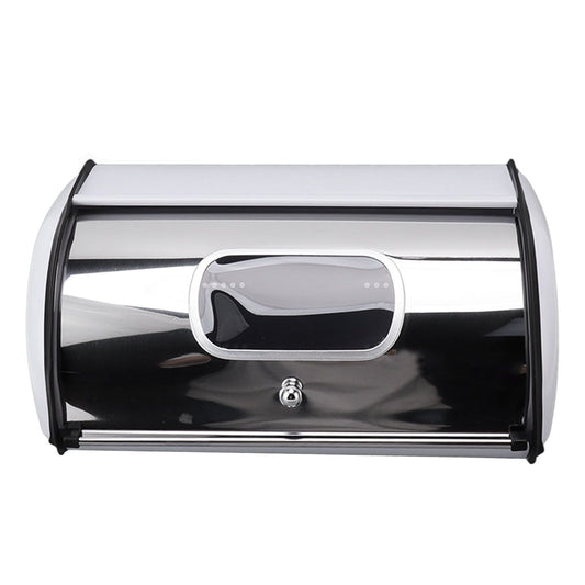 Bread Bin Bread Box Bread Holder Storage Container With Small Window for Kitchen Countertop White V1294-YM0521-3117230095612