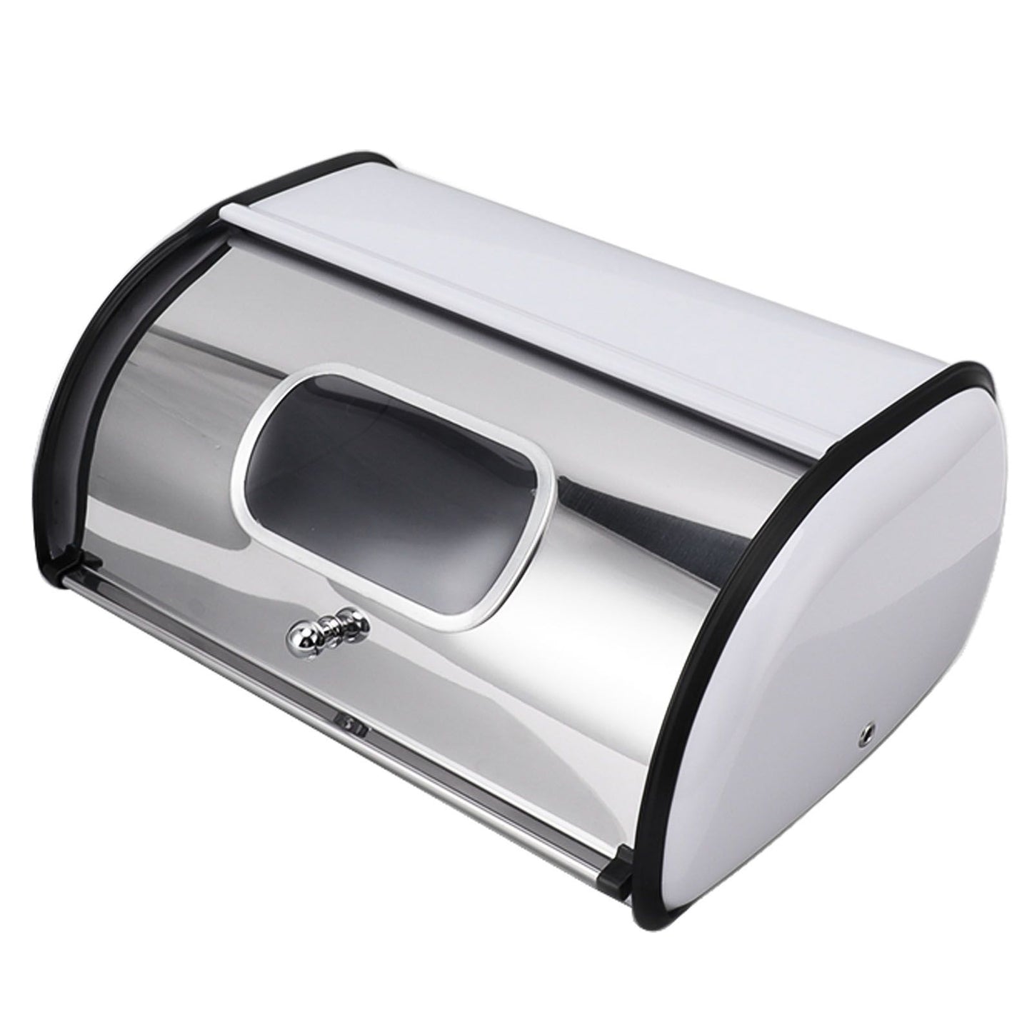 Bread Bin Bread Box Bread Holder Storage Container With Small Window for Kitchen Countertop White V1294-YM0521-3117230095612
