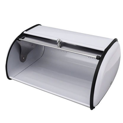 Bread Bin Bread Box Bread Holder Storage Container With Small Window for Kitchen Countertop White V1294-YM0521-3117230095612