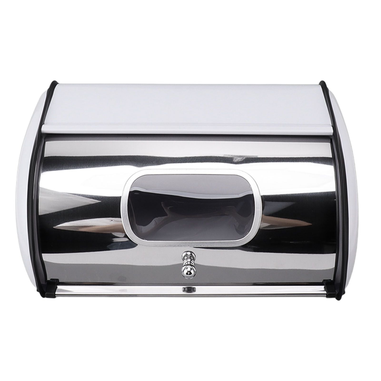 Bread Bin Bread Box Bread Holder Storage Container With Small Window for Kitchen Countertop White V1294-YM0521-3117230095612