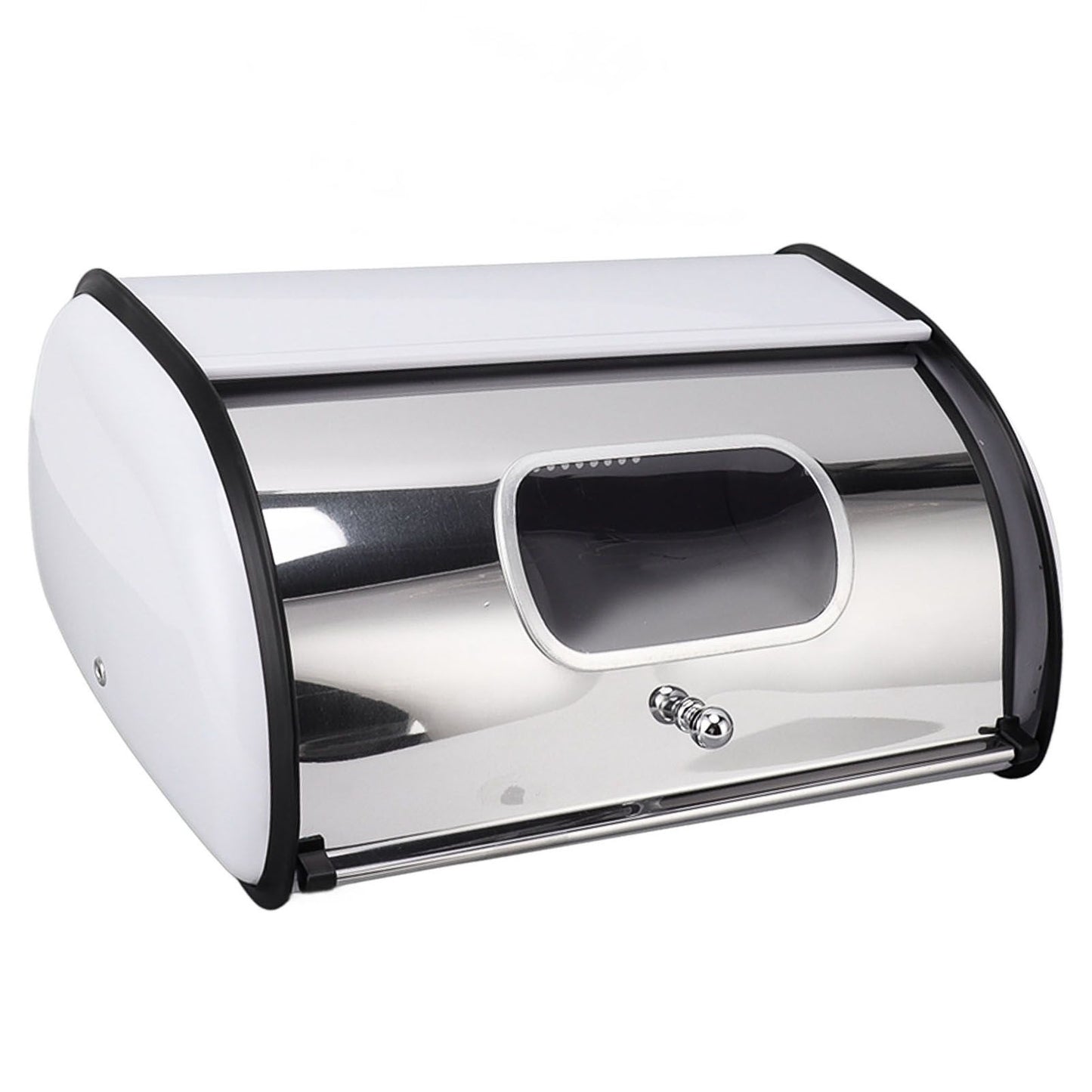 Bread Bin Bread Box Bread Holder Storage Container With Small Window for Kitchen Countertop White V1294-YM0521-3117230095612