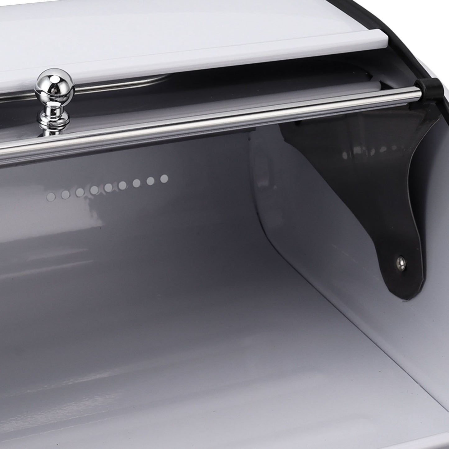 Bread Bin Bread Box Bread Holder Storage Container With Small Window for Kitchen Countertop White V1294-YM0521-3117230095612