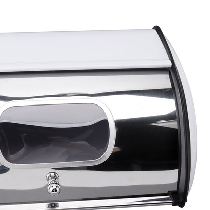 Bread Bin Bread Box Bread Holder Storage Container With Small Window for Kitchen Countertop White V1294-YM0521-3117230095612