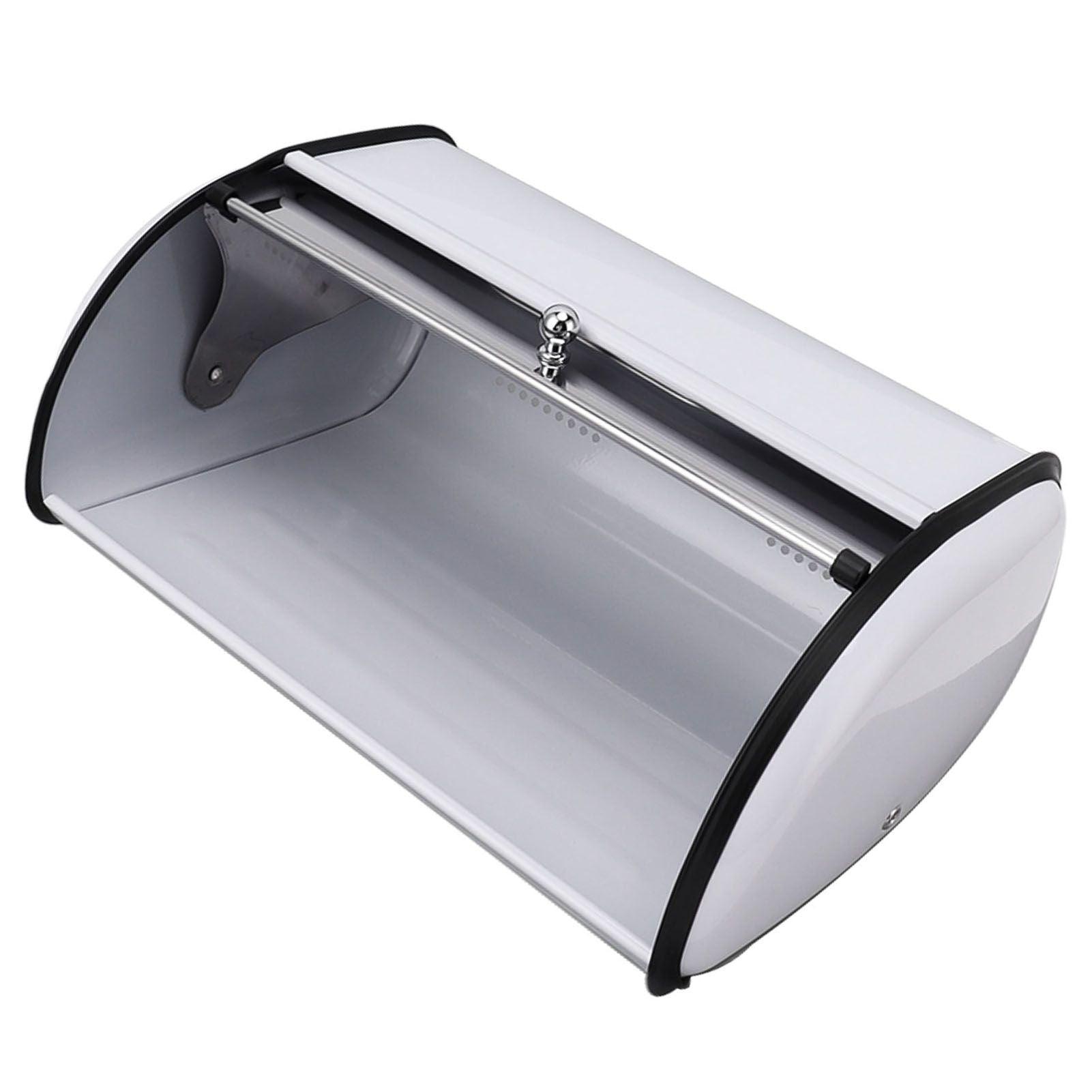 Bread Bin Bread Box Bread Holder Storage Container With Small Window for Kitchen Countertop White V1294-YM0521-3117230095612