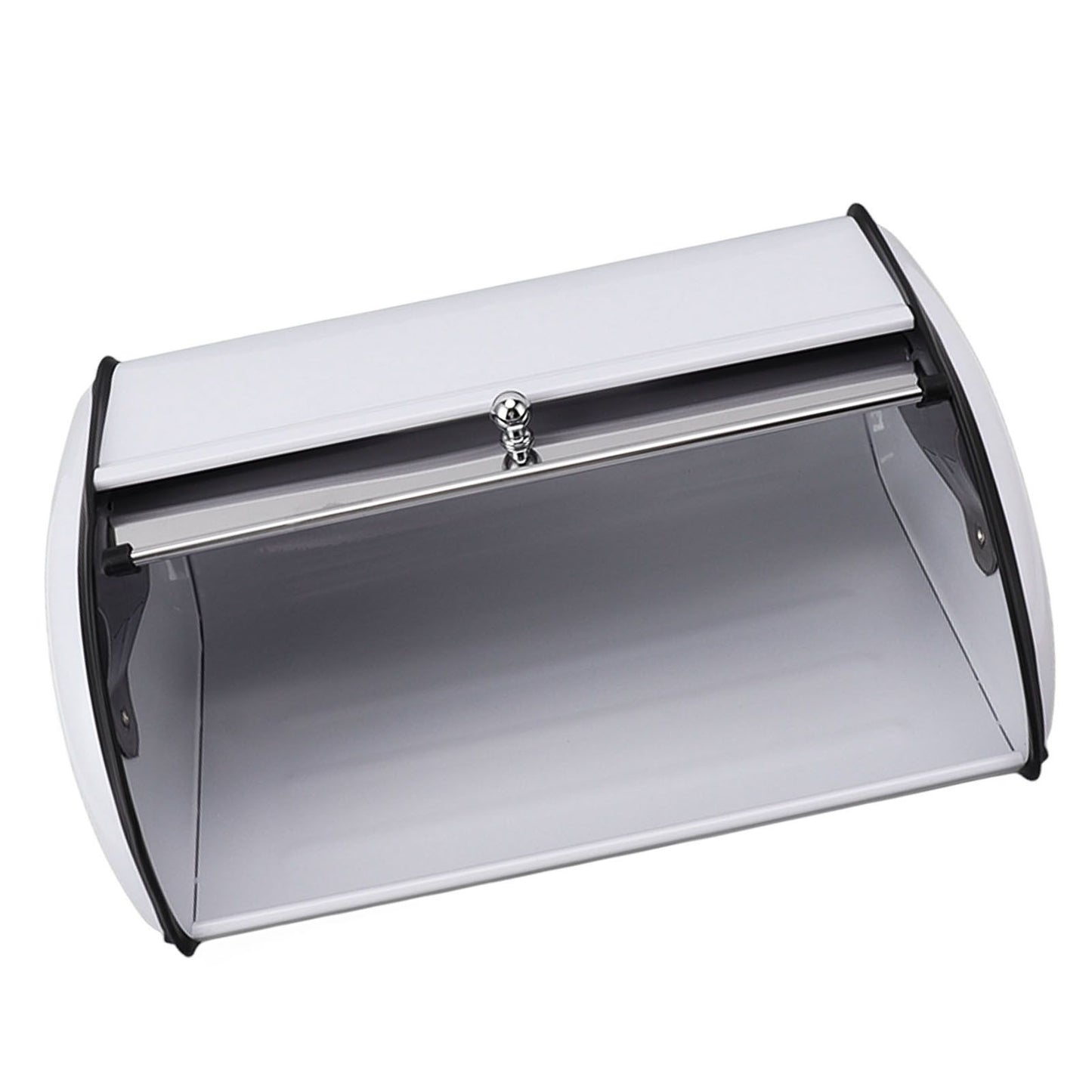 Bread Bin Bread Box Bread Holder Storage Container With Small Window for Kitchen Countertop White V1294-YM0521-3117230095612