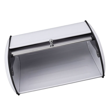 Bread Bin Bread Box Bread Holder Storage Container With Small Window for Kitchen Countertop White V1294-YM0521-3117230095612