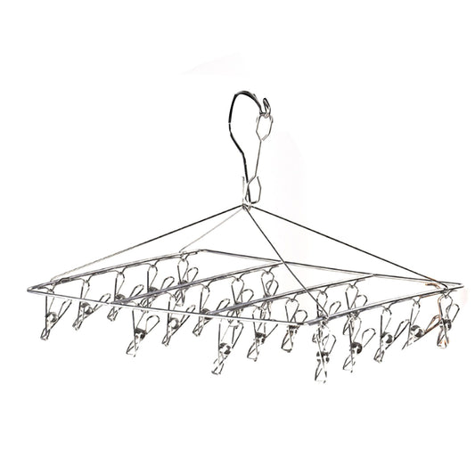 Clothes Drying Hanger Stainless Steel Multi Clip Laundry Drip Hanging Rack for Underwear Socks Hat No Loop V1294-YM0521-3117230096613