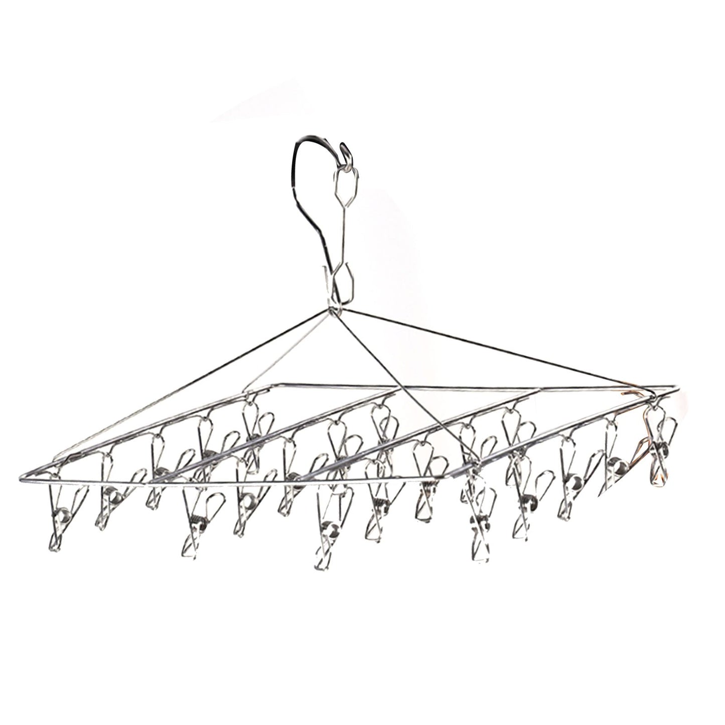 Clothes Drying Hanger Stainless Steel Multi Clip Laundry Drip Hanging Rack for Underwear Socks Hat No Loop V1294-YM0521-3117230096613