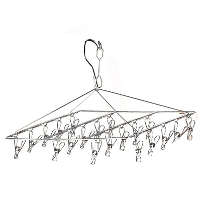 Clothes Drying Hanger Stainless Steel Multi Clip Laundry Drip Hanging Rack for Underwear Socks Hat No Loop V1294-YM0521-3117230096613
