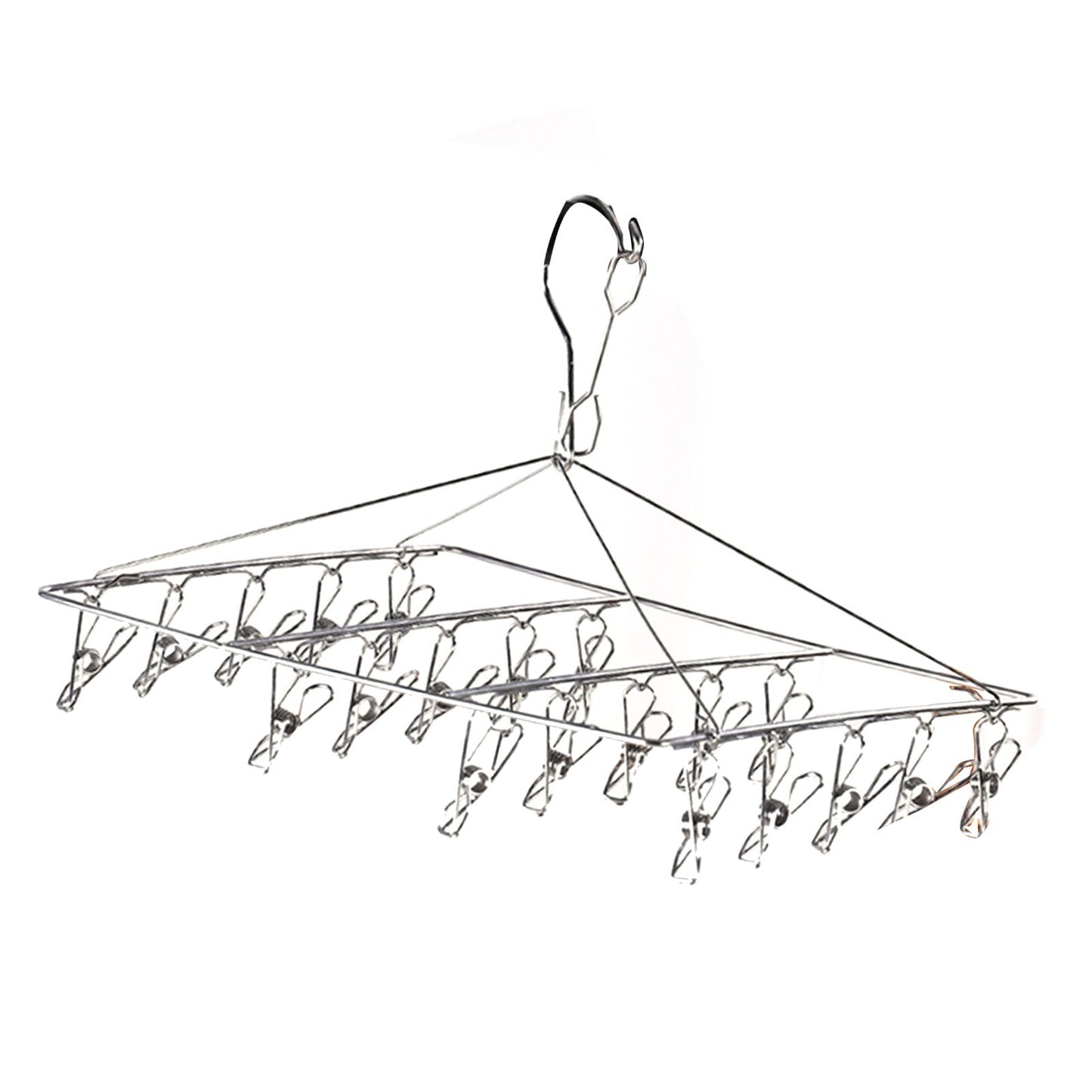 Clothes Drying Hanger Stainless Steel Multi Clip Laundry Drip Hanging Rack for Underwear Socks Hat No Loop V1294-YM0521-3117230096613