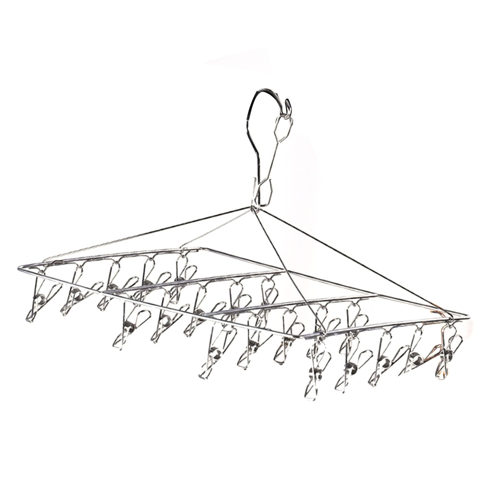 Clothes Drying Hanger Stainless Steel Multi Clip Laundry Drip Hanging Rack for Underwear Socks Hat No Loop V1294-YM0521-3117230096613