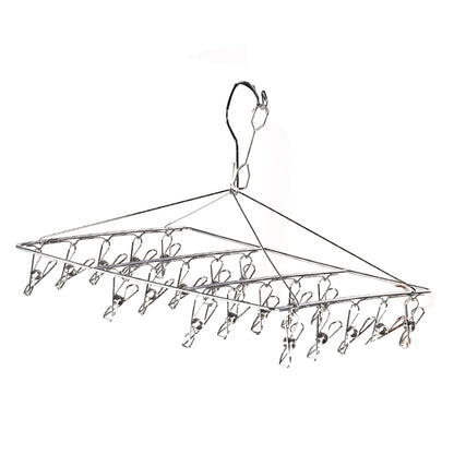 Clothes Drying Hanger Stainless Steel Multi Clip Laundry Drip Hanging Rack for Underwear Socks Hat No Loop V1294-YM0521-3117230096613
