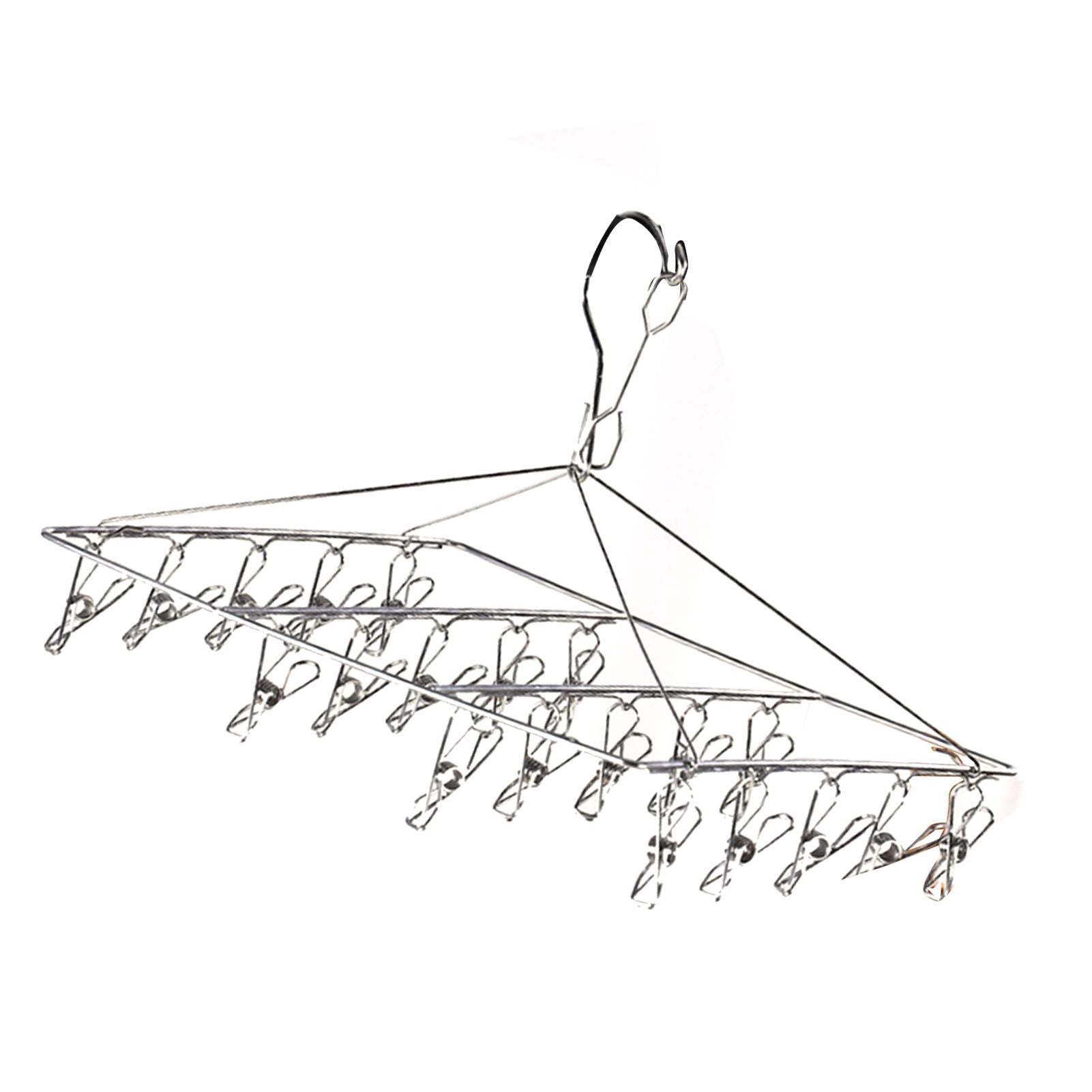 Clothes Drying Hanger Stainless Steel Multi Clip Laundry Drip Hanging Rack for Underwear Socks Hat No Loop V1294-YM0521-3117230096613
