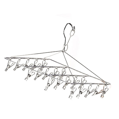 Clothes Drying Hanger Stainless Steel Multi Clip Laundry Drip Hanging Rack for Underwear Socks Hat No Loop V1294-YM0521-3117230096613