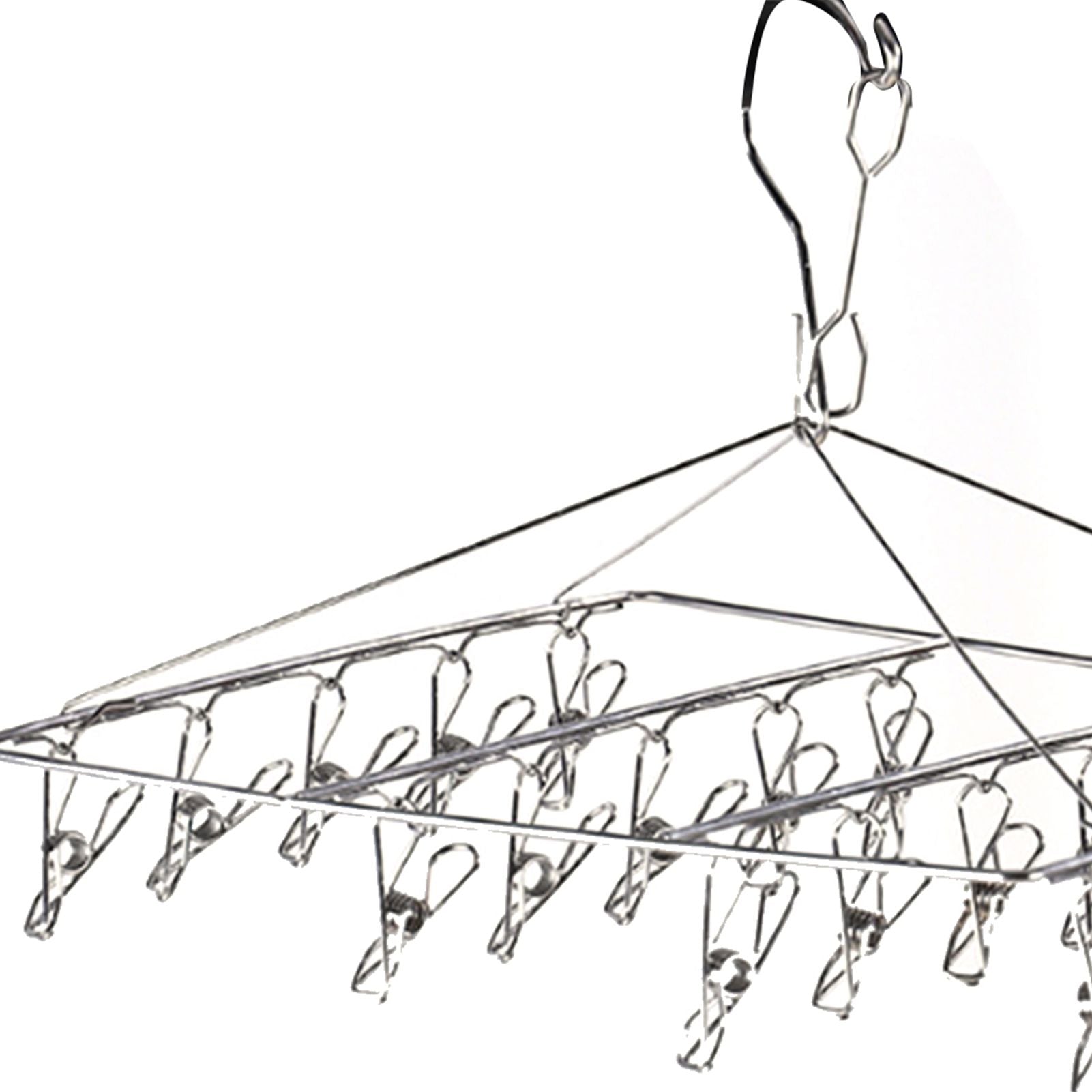 Clothes Drying Hanger Stainless Steel Multi Clip Laundry Drip Hanging Rack for Underwear Socks Hat No Loop V1294-YM0521-3117230096613