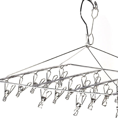 Clothes Drying Hanger Stainless Steel Multi Clip Laundry Drip Hanging Rack for Underwear Socks Hat No Loop V1294-YM0521-3117230096613