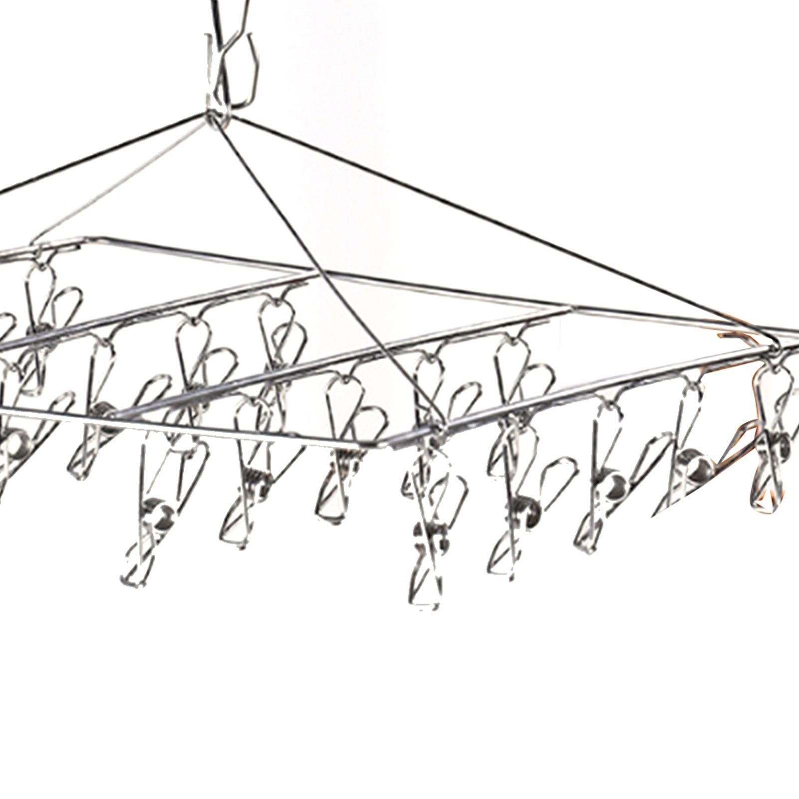Clothes Drying Hanger Stainless Steel Multi Clip Laundry Drip Hanging Rack for Underwear Socks Hat No Loop V1294-YM0521-3117230096613
