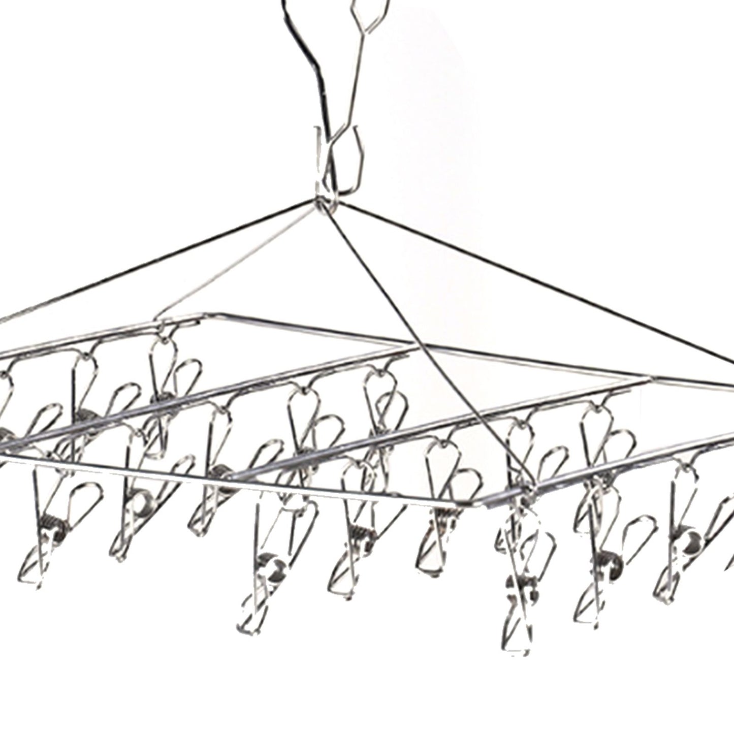 Clothes Drying Hanger Stainless Steel Multi Clip Laundry Drip Hanging Rack for Underwear Socks Hat No Loop V1294-YM0521-3117230096613